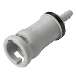 Female Quarter Turn - NS212 Non-Spill Series to  3,2mm (1/8") Tube Connection, Straight, PP (Polypropylene) - Glass Filled, Shut-Off