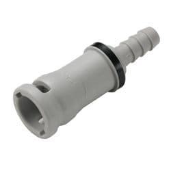 Female Quarter Turn - NS212 Non-Spill Series to  6,4mm (1/4") Tube Connection, Straight, PP (Polypropylene) - Glass Filled, Shut-Off