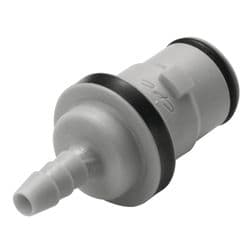 Male Quarter Turn - NS212 Non-Spill Series to  3,2mm (1/8") Tube Connection, Straight, PP (Polypropylene) - Glass Filled, Shut-Off