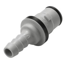 Male Quarter Turn - NS212 Non-Spill Series to  6,4mm (1/4") Tube Connection, Straight, PP (Polypropylene) - Glass Filled, Shut-Off