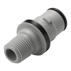 Male Quarter Turn - NS212 Non-Spill Series to  1/8" Male NPT Thread , Straight, PP (Polypropylene) - Glass Filled, Shut-Off