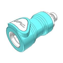 Female Thumb Latch - NS4 Non-Spill Series to  3,2mm (1/8") Tube Connection, Straight, ABS (Acrylonitrile butadiene styrene), Shut-Off