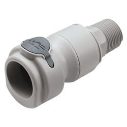 Female Thumb Latch - NSH Non-Spill Series to  3/4" Male NPT Thread, Straight, PP (Polypropylene) - Glass Filled, Shut-Off