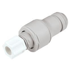 Male Thumb Latch - NSH Non-Spill Series to  12,7mm (1/2") Tube Connection PTF (Push to Fit), Straight, PP (Polypropylene) - Glass Filled, Shut-Off