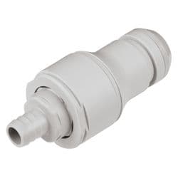 Male Thumb Latch - NSH Non-Spill Series to  12,7mm (1/2") Tube Connection, Straight, PP (Polypropylene) - Glass Filled, Shut-Off