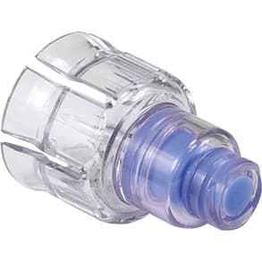 Luer Nadelfreies Ventil Weiblich zu Fläschchenkappe 13,0mm (.512"), PC (Polycarbonate) Transparent