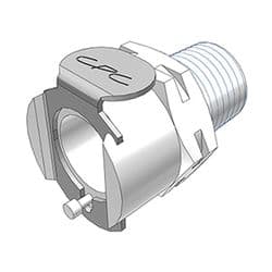 Female Thumb Latch - PLC/LC Series to  1/4" Male BSPP Thread, Straight, Acetal, Open-Flow