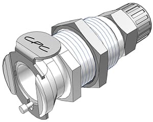 PLC Weibliche Gehäusedurchführung offen, PTF für 3/8"(9,5mm) AD Schlauch, Acetal weiß, bns (Bulk, unsteril)