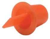 PLC männliche Verschlusskappe für weibliche Schnellverschlusskupplungen Acetal orange, bns (Bulk, unsteril)