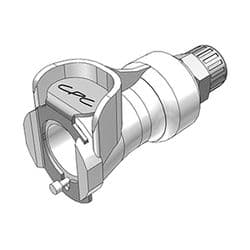 Female Thumb Latch - PLC/LC Series to  6,4mm (1/4") Tube Connection PTF (Push to Fit), Straight, Acetal, Shut-Off