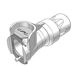 Female Thumb Latch - PLC/LC Series to  6,4mm (1/4") John Guest Tube Connection PTF (Push to Fit), Straight, Acetal, Shut-Off