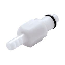 Male Thumb Latch - PLC/LC Series to  6,4mm (1/4") Tube Connection, Straight, Acetal, Shut-Off