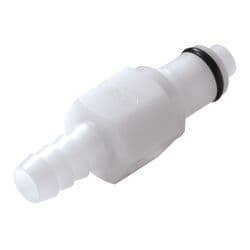 Male Thumb Latch - PLC/LC Series to  8,0mm (5/16") Tube Connection, Straight, Acetal, Shut-Off