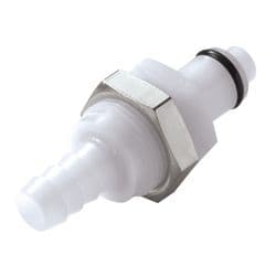 Male Thumb Latch - PLC/LC Series to  8,0mm (5/16") Tube Connection, Panel Mount, Acetal, Shut-Off