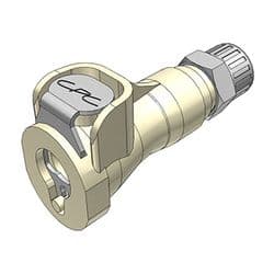 Female Thumb Latch - PMC/MC Series to  6,4mm (1/4") Tube Connection PTF (Push to Fit), Straight, PP (Polypropylene), Open-Flow