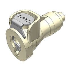 Female Thumb Latch - PMC/MC Series to  1,6mm (1/16") Tube Connection, Straight, PP (Polypropylene), Open-Flow