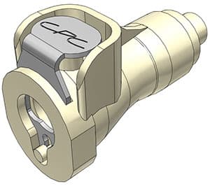 PMC Weibliche Schnellverschlusskupplung, offen, Barb für 1/16"(1,6mm) ID Schlauch, PP beige, bns (Bulk, unsteril)