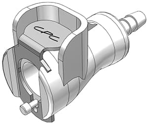 PMC Weibliche Schnellverschlusskupplung, offen, Barb für 1/8"(3,2mm) ID Schlauch, Acetal weiß, bns (Bulk, unsteril)