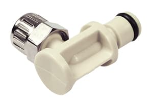 PMC Männlicher Ellbogenkonnektor, offen, PTF für 1/4"(6,4mm) AD Schlauch, PP beige, bns (Bulk, unsteril)
