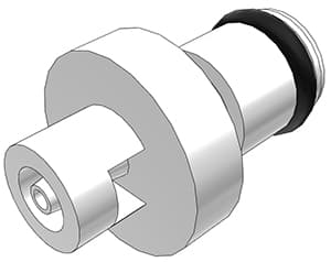 Straight, Thumb Latch - PMC/MC Series Male to Tube Fitment 1,6mm (1/16") ID, Acetal White, 1/8" Flow