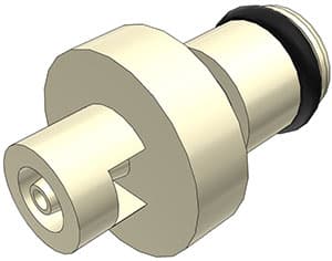 PMC Männliche Schnellverschlusskupplung, offen, Barb für 1/16"(1,6mm) ID Schlauch, PP beige, bns (Bulk, unsteril)
