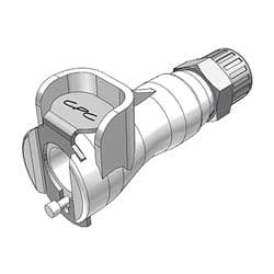 Female Thumb Latch - PMC/MC Series to  6,4mm (1/4") Tube Connection PTF (Push to Fit), Straight, Acetal, Shut-Off