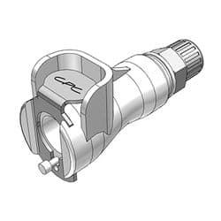 Female Thumb Latch - PMC/MC Series to  4,0mm (5/32") Tube Connection PTF (Push to Fit), Straight, Acetal, Shut-Off