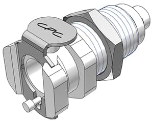 PMC Weibliche Gehäusedurchführung, mit Ventil, Barb für 1/16"(1,6mm) ID Schlauch, Acetal weiß, bns (Bulk, unsteril)