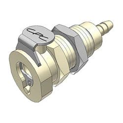 Female Thumb Latch - PMC/MC Series to  3,2mm (1/8") Tube Connection, Panel Mount, PP (Polypropylene), Shut-Off