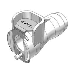 Female Thumb Latch - PMC/MC Series to  10-32 Male UNF Thread, Straight, Acetal, Shut-Off