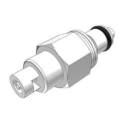 Male Thumb Latch - PMC/MC Series to  1,6mm (1/16") Tube Connection, Straight, Acetal, Shut-Off