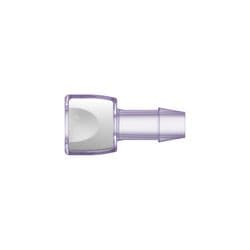 Female Thumb Latch - RQC to  9,5mm (3/8") Tube Connection, Straight, PC (Polycarbonate), Open-Flow