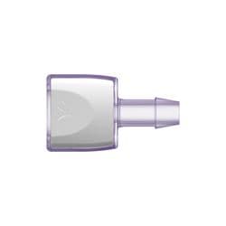 Female Thumb Latch - RQX to  9,5mm (3/8") Tube Connection, Straight, PC (Polycarbonate), Open-Flow