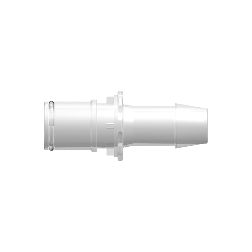 Gerade, Daumenriegel - RQX Männlich zu 600 Series Schlauchtülle 12,7mm (1/2") ID, PP (Polypropylene) - Tierfrei Natur