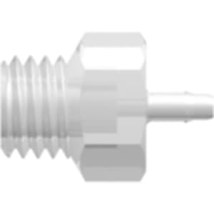 Straight, UNF Male 1/4"-28 to 400 Series Barb 1,6mm (1/16") ID, PP (Polypropylene) - Animal Free Natural