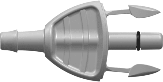 Gerade, Seitenriegel - SBL Männlich zu 500 Series Schlauchtülle 4,8mm (3/16") ID, PA (Polyamide) Grau