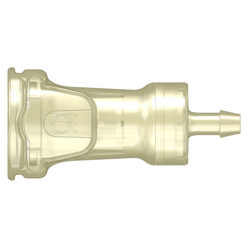 Female Thumb Latch - SDA Series to  6,4mm (1/4") Tube Connection, Straight, PSU (Polysulfone), Shut-Off