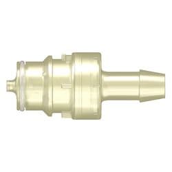 Male Thumb Latch - SDA Series to  9,5mm (3/8") Tube Connection, Straight, PSU (Polysulfone), Shut-Off