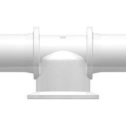 1.5" - Maxi Flange  to 1" Tube Connection, T, PE (Polyethylene)