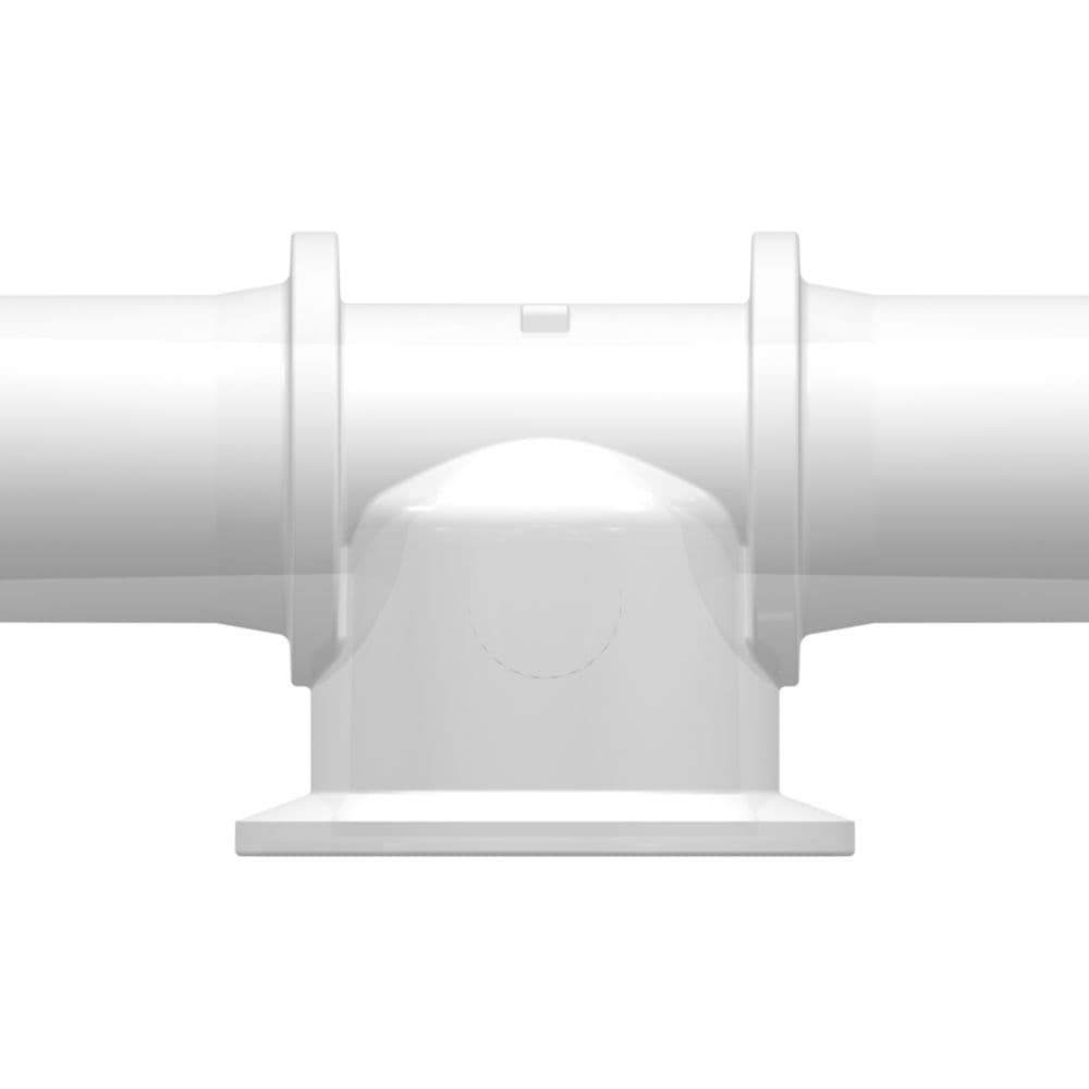 1.5" - Maxi Flange  to 1" Tube Connection, T, PE (Polyethylene)