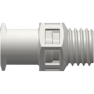 Gerade, Luer Weiblich - Ansatz zu UNF Männlich 1/4"-28, PA (Polyamide) Weiß