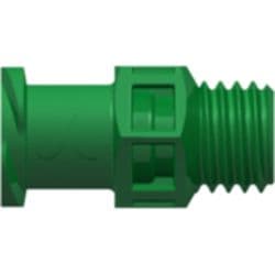 Female Luer Thread to Male UNF Thread 1/4"-28, Straight, PA (Polyamide), Green