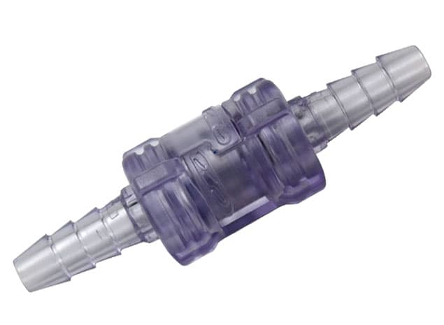 SMC Set Männlich/Weiblich, offen, Barb für 1/8"(3,2mm) ID Schlauch, PC bläulich gefärbt, bns (Bulk, unsteril)