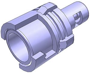 SMC Weibliche Schnellverschlusskupplung, offen, Barb für 1/16"(1,6mm) ID Schlauch, PC bläulich gefärbt, bns (Bulk, unsteril)
