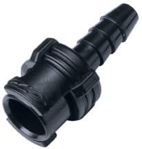 SMC Weibliche Schnellverschlusskupplung, offen, Barb für 1/8"(3,2mm) ID Schlauch, Acetal schwarz, bns (Bulk, unsteril)