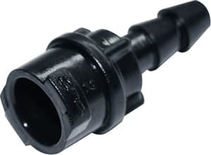 SMC Weibliche Schnellverschlusskupplung, offen, Barb für 1/8"(3,2mm) ID Schlauch, ABS schwarz, bns (Bulk, unsteril)