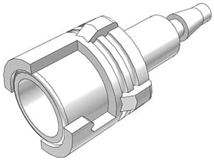 Straight, Quarter Turn - SMC Series Female to Tube Fitment 3,0mm (.118") ID, Acetal White,