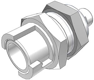 Panel Mount, Quarter Turn - SMC Series Female to Tube Fitment 1,6mm (1/16") ID, Acetal White,