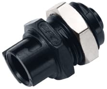SMC Weibliche Gehäusedurchführung, offen, Barb für 1/16"(1,6mm) ID Schlauch, Acetal schwarz, bns (Bulk, unsteril)