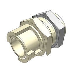 Female Quarter Turn - SMC Series to  3,2mm (1/8") Tube Connection, Panel Mount, PP (Polypropylene), Open-Flow